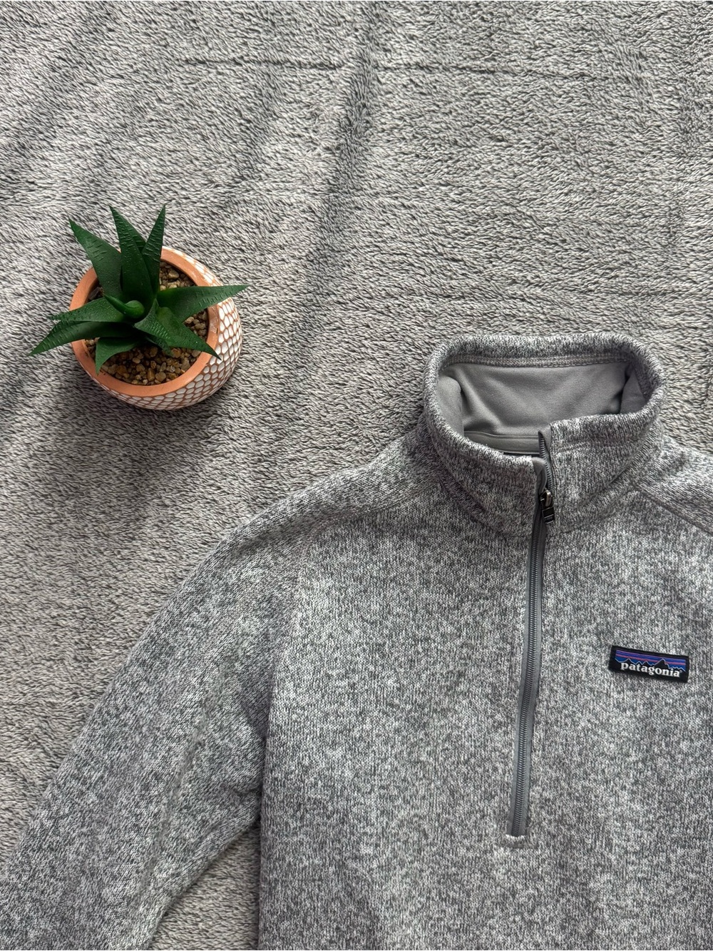 Patagonia Women's Heather Gray Quarter-Zip Better Sweater